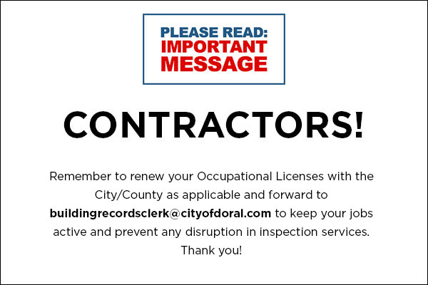 Contractors - renew occupational licenses