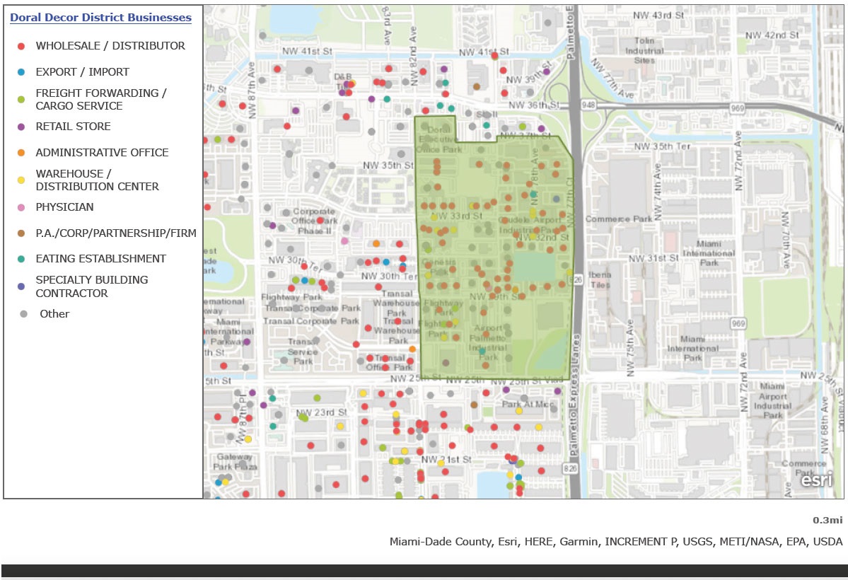 Doral Décor District Map