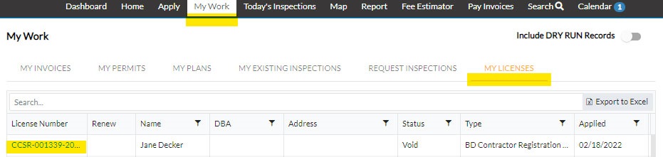 CONTRACTOR REGISTRATION SCREENSHOT