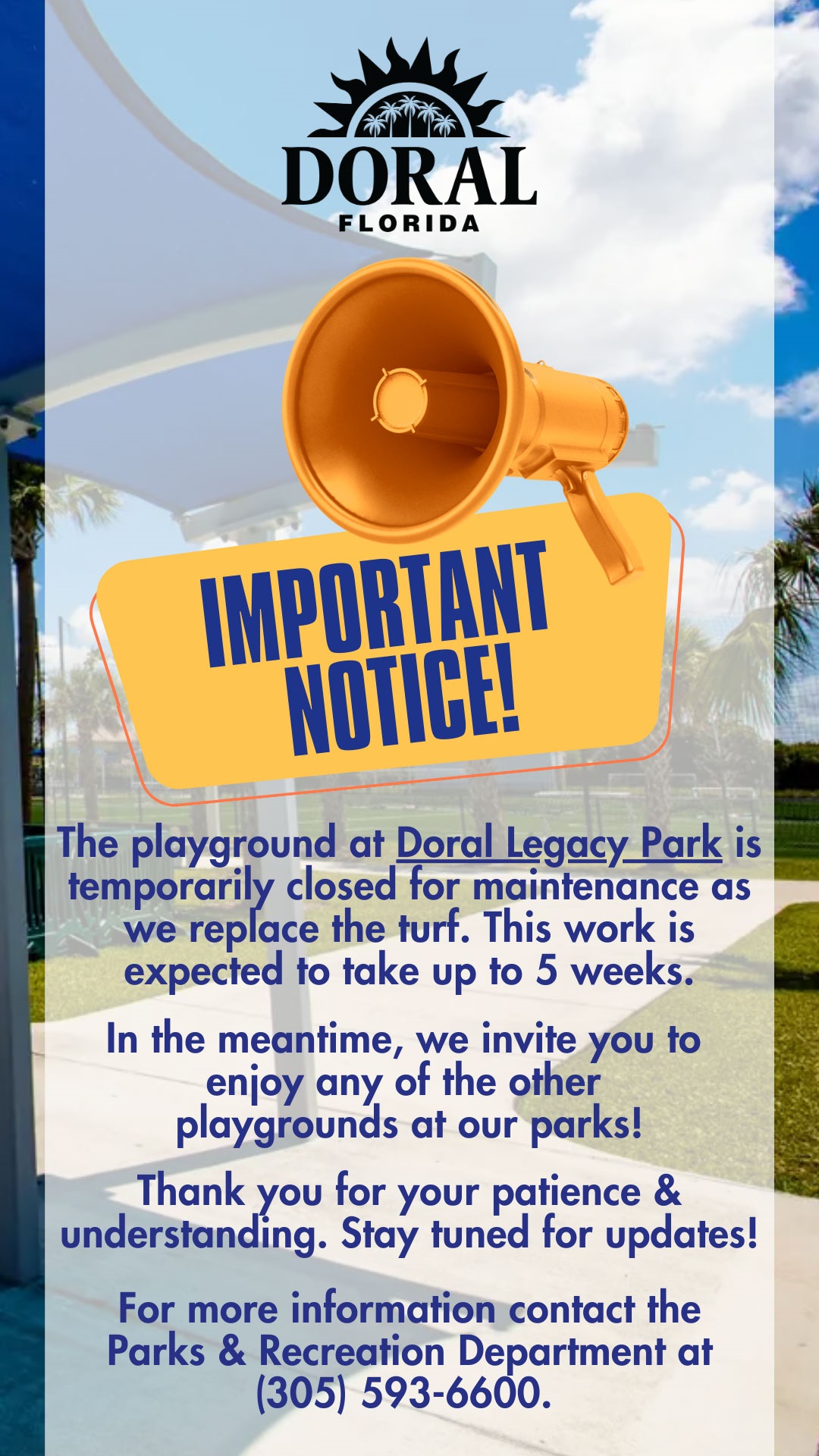 Legacy Park Notice