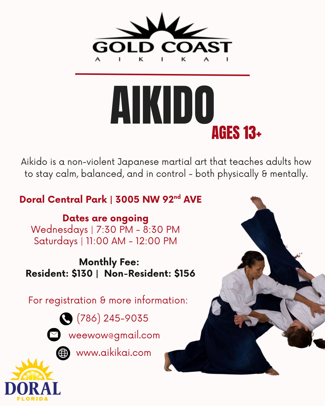 Aikido at Doral Central Park 13 Flyer