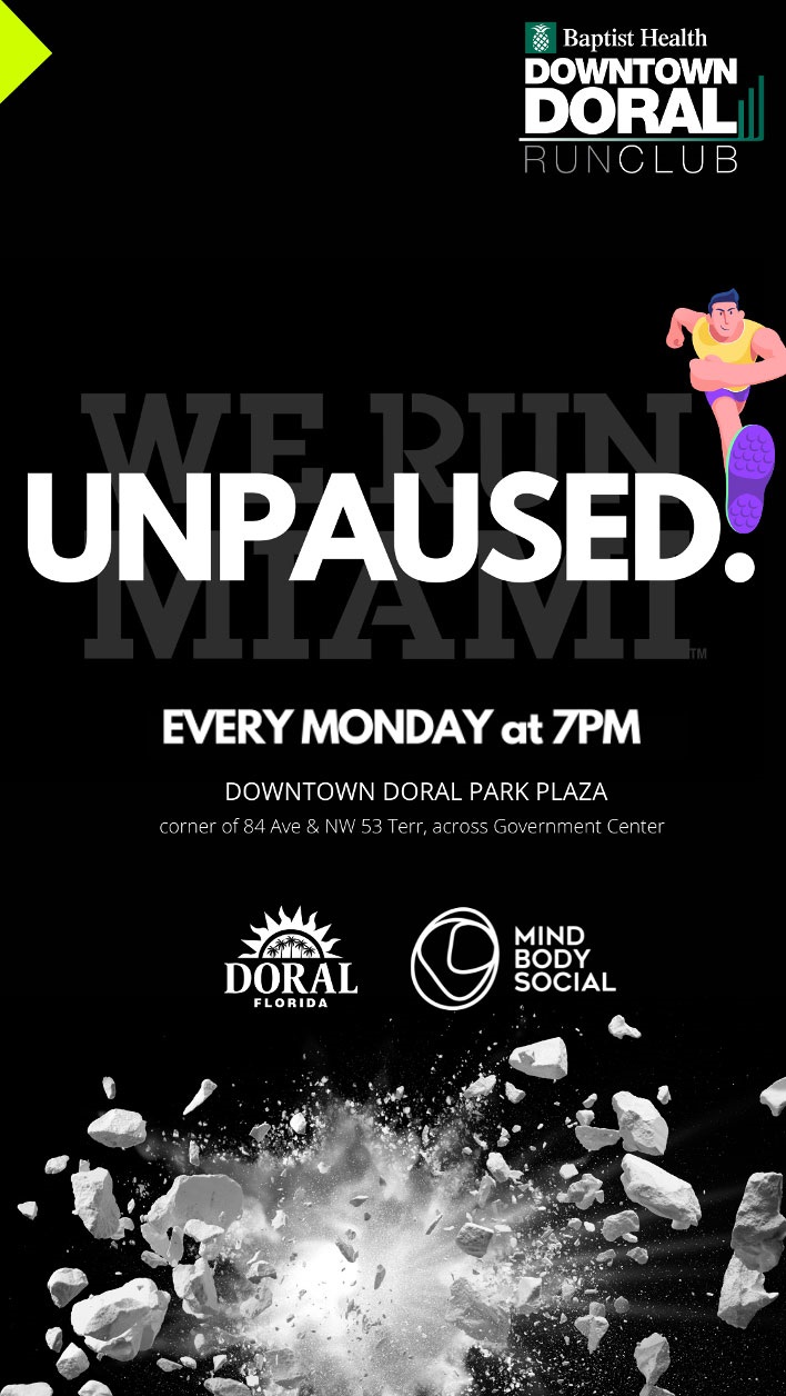 Downtown Doral Run Club Flyer