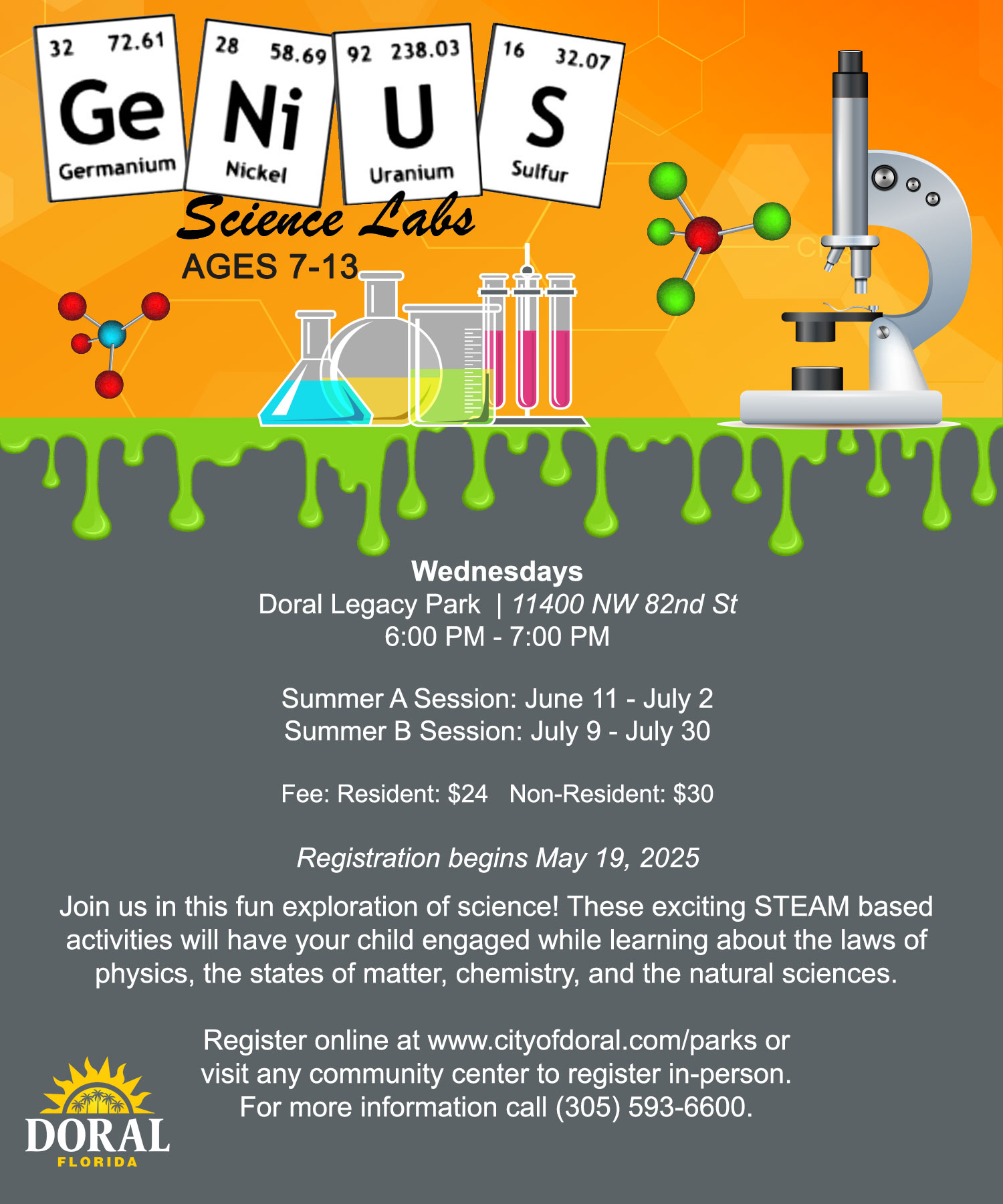 Genius Science Lab Fall Doral Legacy Park