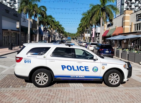 Doral Police Car Downtown Doral