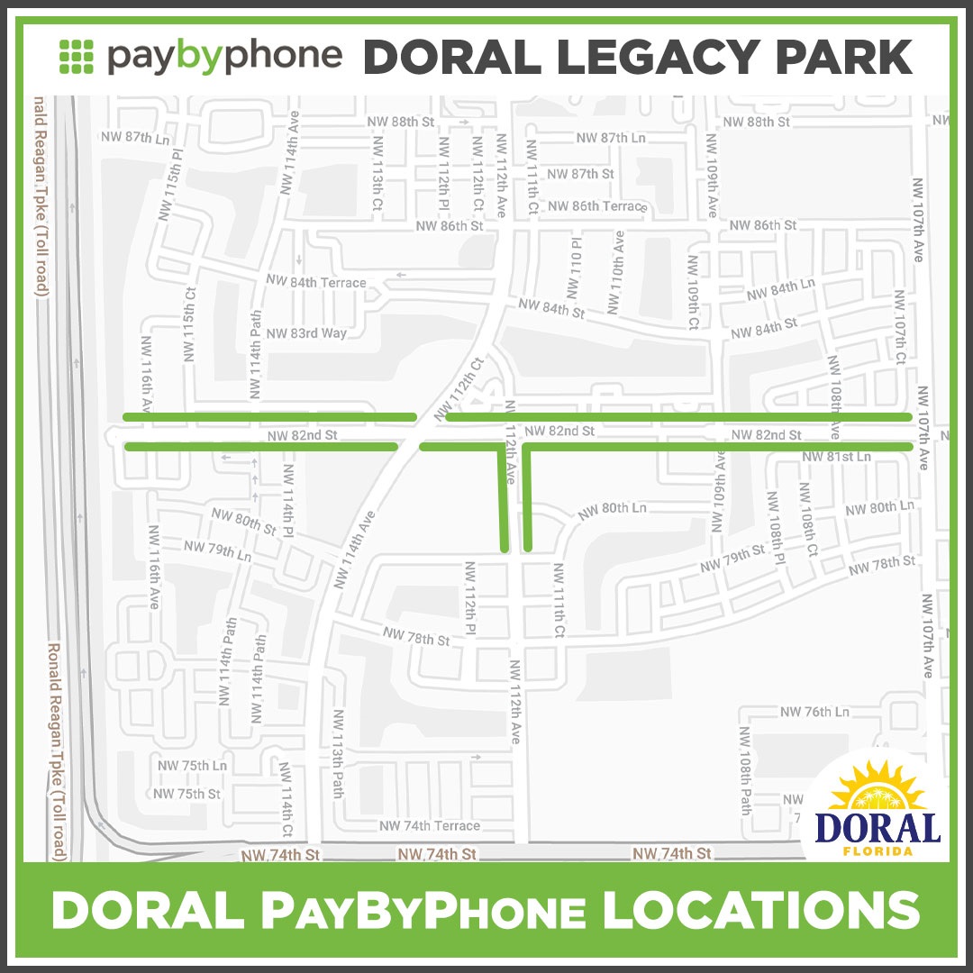 Doral MPS Parking Map Doral Legacy Park Area