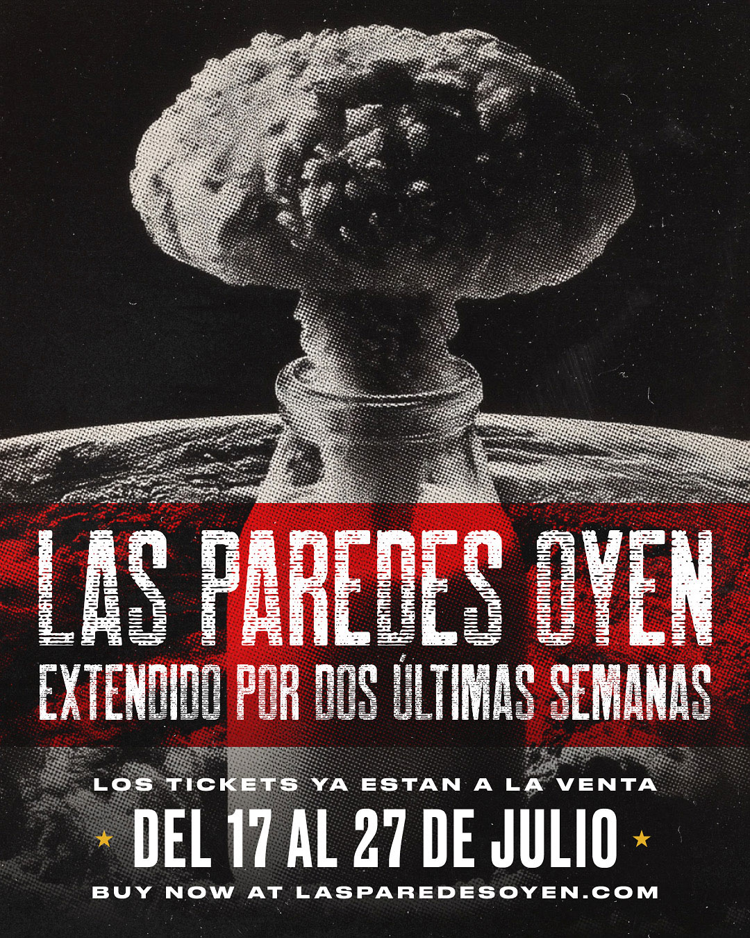 Las Paredes Oyen Showing Flyer Extended Esp