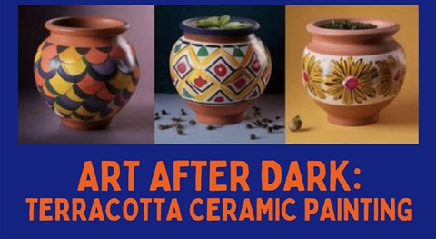 Art After Dark Terracotta Ceramic Painting Image