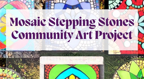 Mosaic Stepping Stones Community Art Project Image