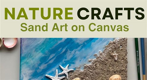 Nature Craft Sand Art on Canvas Image