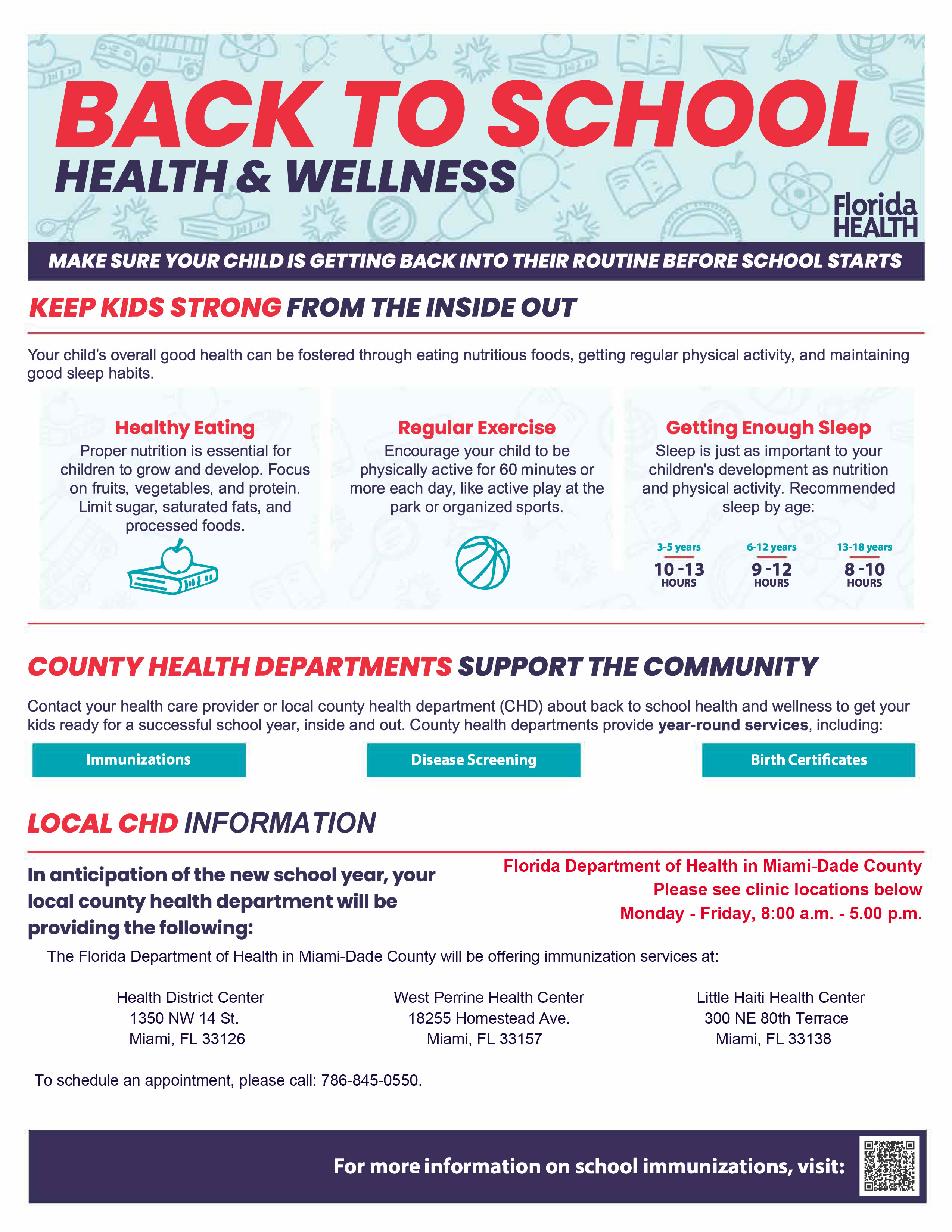Back to School Health Flyers English