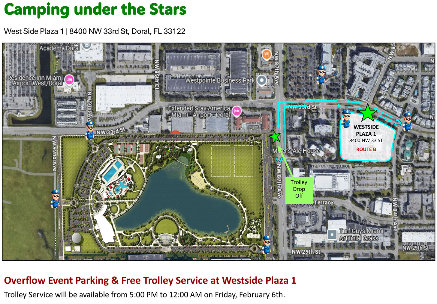 Overflow Parking and Trolley Route - Landscape