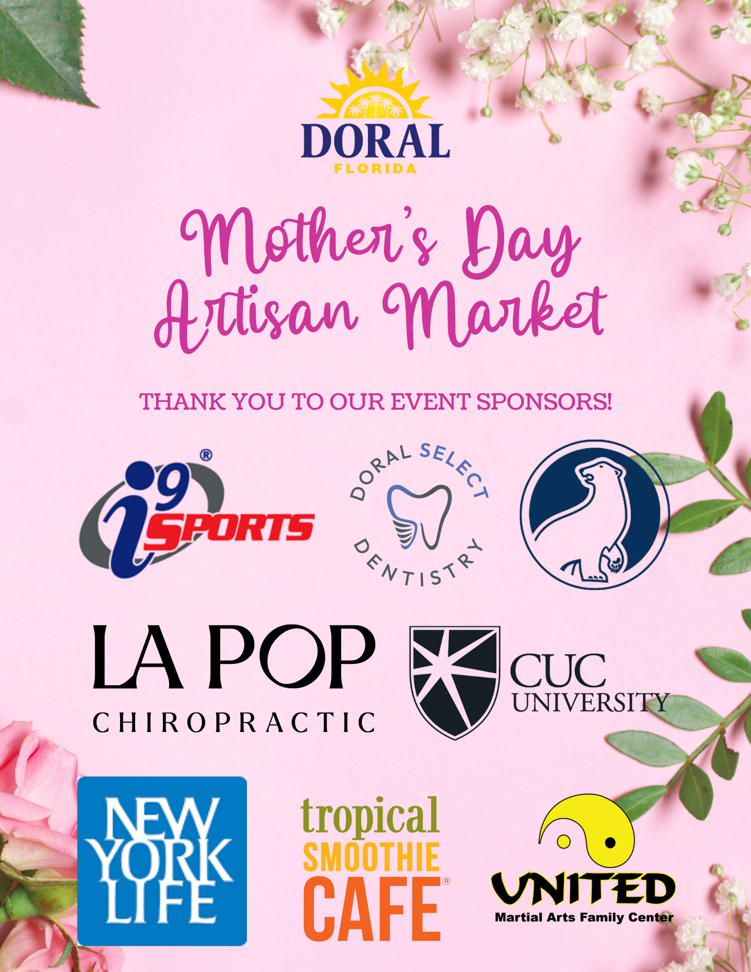 Mother’s Day Artisan Market Sponsors